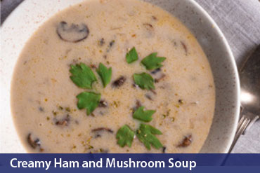 Creamy Ham and Mushroom Soup