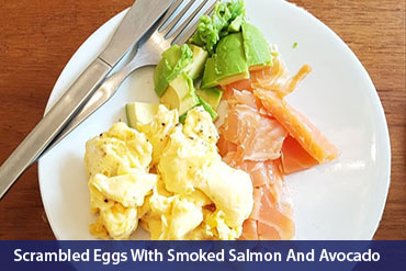 Scrambled Eggs With Smoked Salmon And Avocado