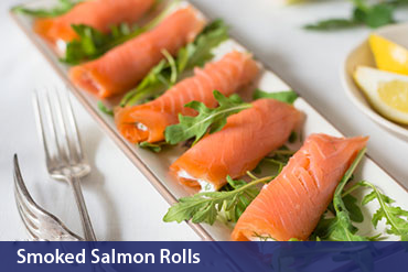 Smoked Salmon And Cream Cheese Rolls